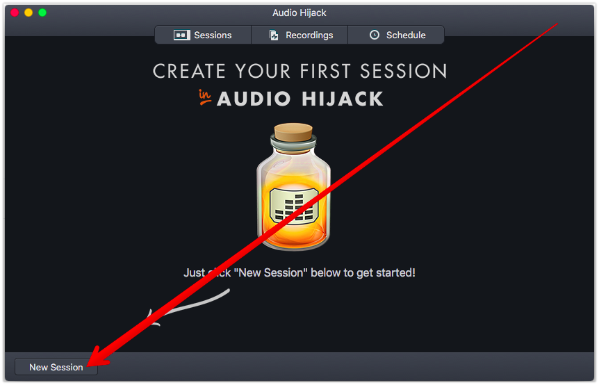 Audio Hijack "New Session"