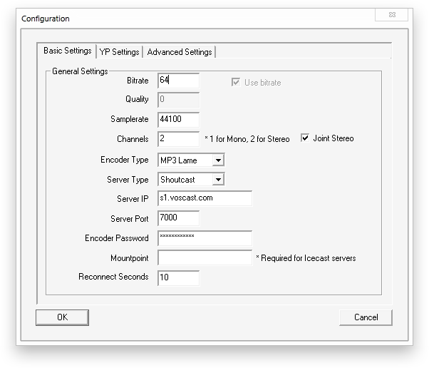 Getting Started with Altacast — screenshot