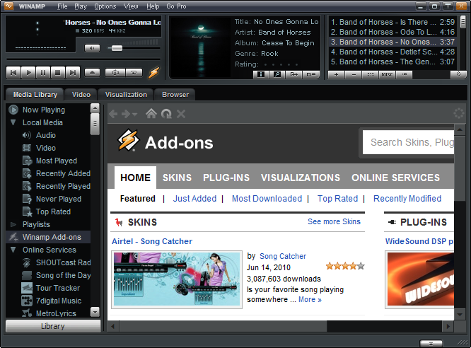 Getting Started with Winamp — screenshot