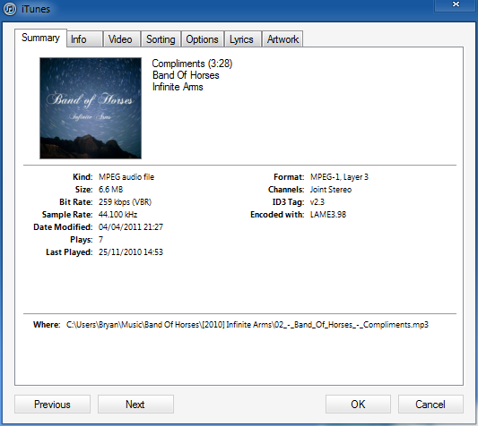 Why do some song titles display blank or as "unknown" or get stuck on a previous song? — screenshot