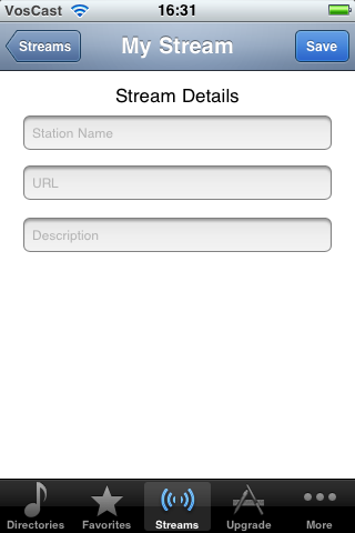 iOS: Listening with Radio Lite — screenshot