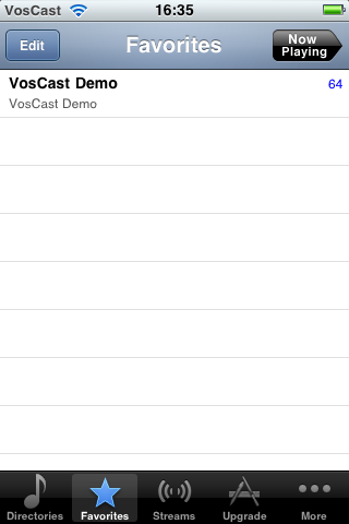 iOS: Listening with Radio Lite — screenshot